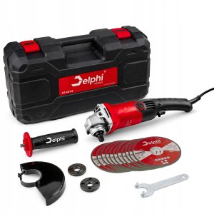 SZLIFIERKA KĄTOWA GUMÓWKA MOCNA KĄTÓWKA DIAX 125mm Z REGULACJĄ + 10 TARCZ 3