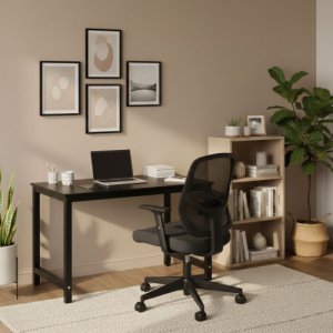 Biurko Czarne 120 cm x 60 cm 3