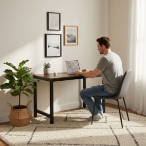 Biurko Ciemnobrązowe 120 cm x 60 cm 2