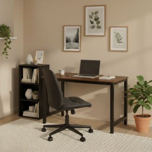 Biurko Ciemnobrązowe 120 cm x 60 cm 3