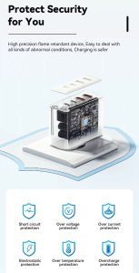 Ładowarka Essager ESSAGER szybka sieciowa 2x USB-A 2x USB-C 100W (ECT2CA-QYB01-Z) 11
