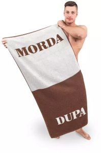 Ręcznik Kąpielowy MORDA DUPA - Śmieszny Prezent dla Faceta 3