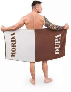 Ręcznik Kąpielowy MORDA DUPA - Śmieszny Prezent dla Faceta 4