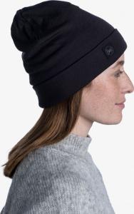 Buff Czapka Termiczna z Wełny Merino dwuwarstwowa Solid Black 4