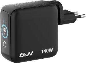Ładowarka Verbatim Mini GaN 140W 3xUSB-C PD/1x USB-A QC adapter UE/UK/USA czarny Wymienne wtyczki EU, UK, USA (30240) 14