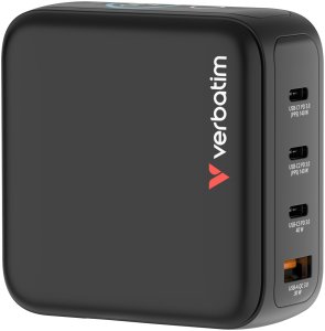 Ładowarka Verbatim Mini GaN 140W 3xUSB-C PD/1x USB-A QC adapter UE/UK/USA czarny Wymienne wtyczki EU, UK, USA (30240) 16