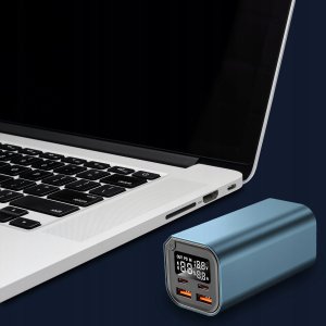 Zasilacz do laptopa Eneron Powerbank 20000mAh 4x USB/USB-C MOCNY 100W do LAPTOPA/TELEFONU - niebieski 5