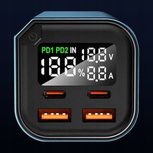 Zasilacz do laptopa Eneron Powerbank 20000mAh 4x USB/USB-C MOCNY 100W do LAPTOPA/TELEFONU - niebieski 6