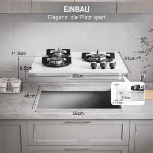 Płyta gazowa ISEASY MGBG-603 3 palniki (biała) 4