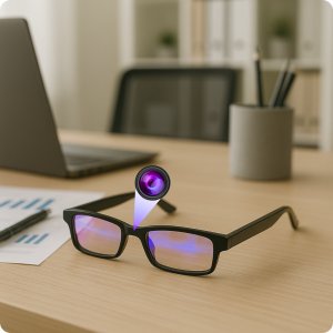 MINI KAMERA WIFI SZPIEGOWSKA UKRYTA W OKULARACH ANDROID PODGLĄD APLIKACJA 4