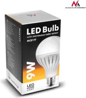 Maclean Żarówka LED E27, 9W, 230V, ciepły biały, mikrofalowy czujnik ruchu (MCE177WW) 3