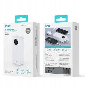 BWOO Power bank 22,5W 30000 mAh z wyświetlaczem LCD biały 2
