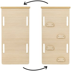 Bujak Montessori DĄB + zjeżdżalnia ze ścianką + poduszka różowa 4