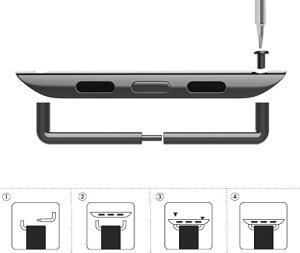 ADAPTER ZŁĄCZE MONTAŻOWE PASKA 22MM DO APPLE WATCH 1 2 3 4 5 6 7 8 9 10 11 ULTRA 1 2 3 42MM 44MM 45MM 46MM 49MM 2
