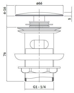 Crea Korek umywalkowy klik-klak (S951-125) 2