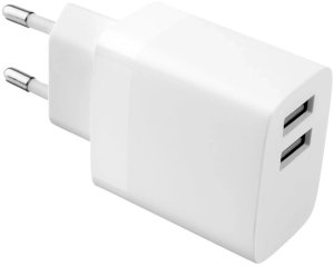 Ładowarka Fixed Zestaw ładowarki sieciowej FIXED z wyjściem 2xUSB i kablem USB/Lightning, 1 metr, MFI, 17W Smart Rapid Charge, biały 2