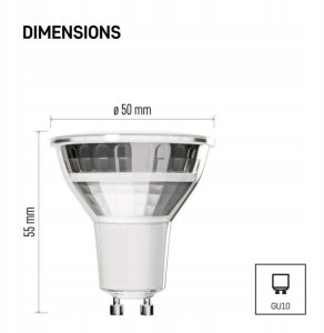 LED �ar�wka EMOS Lighting GU10, 230V, 3W, 345lm, 4000k, neutralna biel, 30000h, Classic MR16 50X50X55mm 5