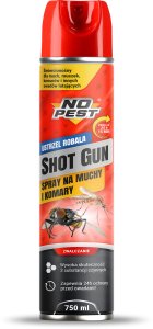 NO PEST Spray Środek Oprysk Preparat na Muchy Komary Meszki Muszki Owady Latające "Shot Gun" 750ml (2 szt) 2