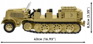 COBI HC WWII SD.KFZ.8 Towing8,8cm Flak36 975k 3143 10