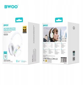 BWOO BW587 nauszne słuchawki bezprzewodowe ANC białe 4
