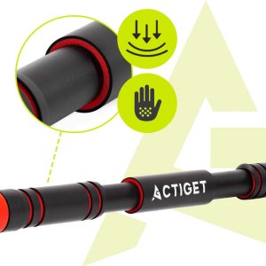 Drążek do podciągania 72-105 cm teleskopowy stalowy mocowany do futryny regulowany UNIWERSALNY 4