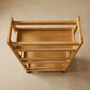 Costway Wąski regał łazienkowy na kółkach, 3 półki KLUK, 76 cm 9