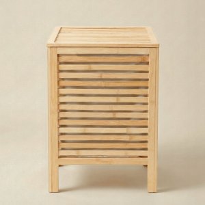 Bambusowy kosz na pranie z pokrywą i wyciąganym workiem LUND, 60 L 8