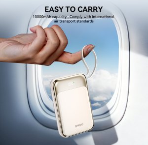BWOO P80 powerbank PD 20W 10000 mAh z kablem usb-c i wyświetlaczem złoty 4