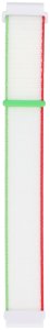 GlacierX pasek do smartwatcha Grip Strap Nylon Ice White Biel lodowca + czerwony i zielony 22mm 2