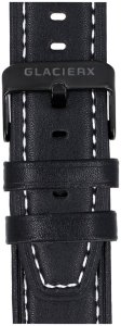 GlacierX pasek do smartwatcha Classic Leather Black 22mm 3