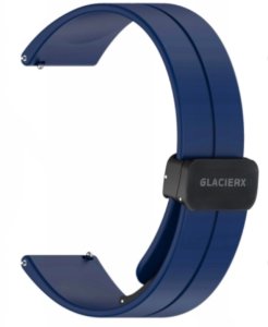 GlacierX pasek do smartwatcha Silicone Magnetic Buckle Midnight Blue Szafirowy 22mm 2