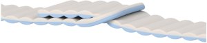 GlacierX pasek do smartwatcha Silicone Magnetic Wave Creamy Sky Śmietankowo-błękitny 22mm 4