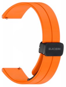 GlacierX pasek do smartwatcha Silicone Magnetic Buckle Vibrant Orange Pomarańczowy 22mm 2