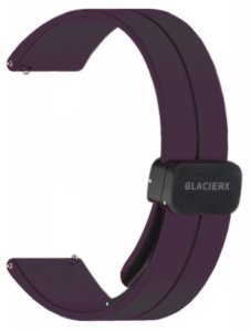 GlacierX pasek do smartwatcha Silicone Magnetic Buckle Violet Fruit Bakłażanowy 22mm 2