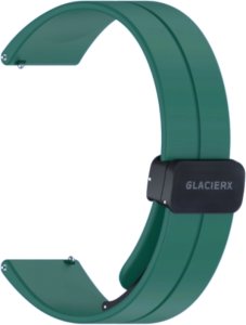 GlacierX pasek do smartwatcha Silicone Magnetic Buckle Forest Green Malachitowy 22mm 2