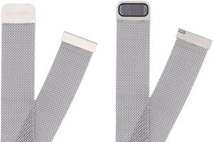 GlacierX bransoleta do smartwatcha Milanese Magnetic Strap Silver mesh Srebrna 22mm 6
