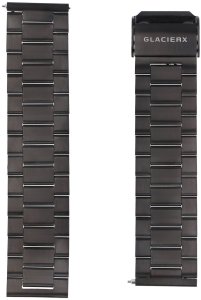 GlacierX Bransoleta do smartwatcha Classic Black Steel Czarna 22mm 3