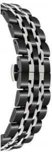 GlacierX Bransoleta do smartwatcha Modern Bicolor Silver & Black Srebrny + czarny 22mm 4