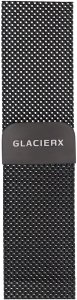 GlacierX Bransoleta do smartwatcha Milanese Magnetic Strap Black mesh czarna 22mm 5