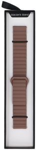 GlacierX pasek do smartwatcha Silicone Magnetic Wave Hot Chocolate Brązowo-czarny 22mm 4