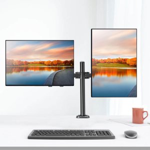 Neomounts Uchwyt Biurkowy na 2 monitory 17" - 32" Triadyn DuoClamp TRD-BLK-2ST-17"-32" Nowy 6
