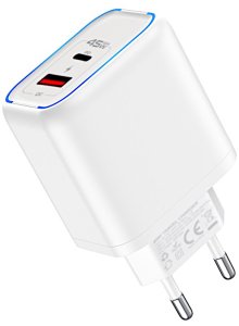 Ładowarka Kaku ładowarka sieciowa Encore Energy PD 3.0 Quick Charge 4.0 USB-A USB-C 45W adapter MD-4583TR 3