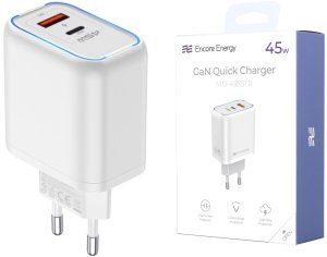 Ładowarka Kaku ładowarka sieciowa Encore Energy PD 3.0 Quick Charge 4.0 USB-A USB-C 45W adapter MD-4583TR 9