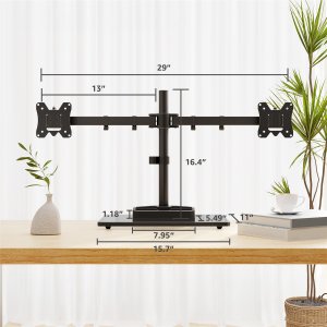 Triadyn Uchwyt biurkowy na 2 monitory 13" - 27" (TRD-BLK-2ST) 4