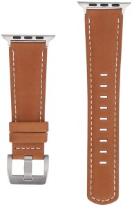 GlacierX pasek do smartwatcha Classic Leather Brown dedykowany do Apple Watch 42/44/45/49mm 5