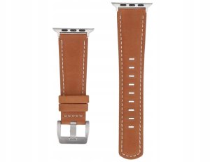 GlacierX pasek do smartwatcha Classic Leather Brown dedykowany do Apple Watch 42/44/45/49mm 6