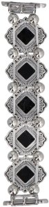 GlacierX bransoleta do smartwatcha Vintage Stones Stretch Bracelet Jet Black do Apple Watch 38/40/41mm Czarna 2
