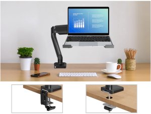 Triadyn Uchwyt Biurkowy SoloLift na Monitor lub Laptopa Regulowany Obrotowy TRD-BLK-1L 5