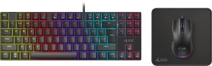 Klawiatura + mysz Triadyn Zestaw Gamingowy PLAY METIS Klawiatura TAYGETE S Anti-Ghosting RGB Blue Switch + Mysz HELIKE 3600DPI HUANO + Podkładka Pod Mysz 9