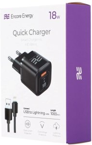 Ładowarka ładowarka sieciowa 18W USB QC + kabel USB - Lightning 100cm Encore Energy MD-181mL 6